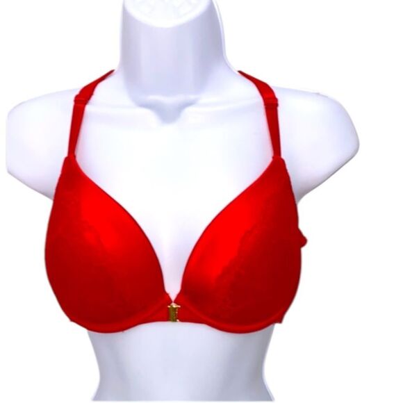 Red Lace Women's Bra underwire Lightly Padded Size 34D - Picture 5 of 5